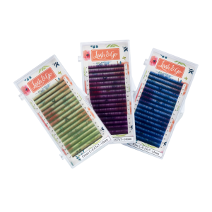 Цветные ресницы Lash&Go микс 0,10/D/7-14 mm &quot;Фиолетовый&quot; (16 линий)