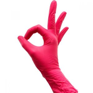 Wally Plastic Перчатки нитри-винил, р-р S, красные, 50 пар