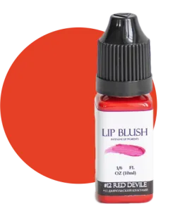 LIP BLUSH Пигмент для губ №12 Red devile  (Дьявольский красный), 10 мл