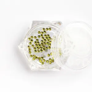 1123 Стразы стеклянные Olive Green SS4 (1,5 мм), 100 шт